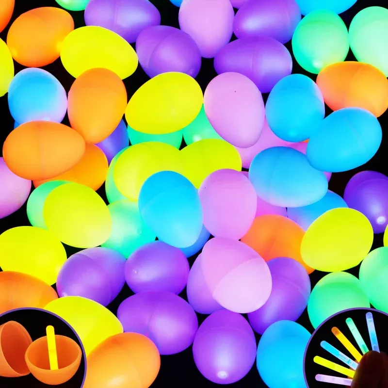 100-pcs-easter-eggs-with-mini-glow-sticks 100 Pcs Easter Eggs with Mini Glow Sticks
