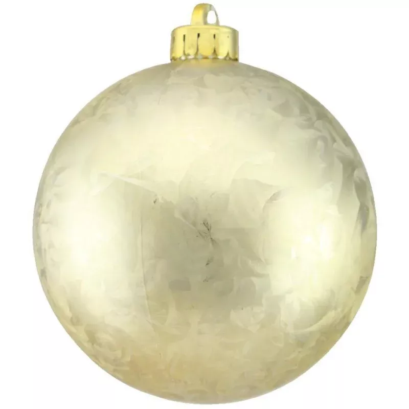 100mm-champagne-feather-smooth-ornament 100MM Champagne Feather Smooth Ornament