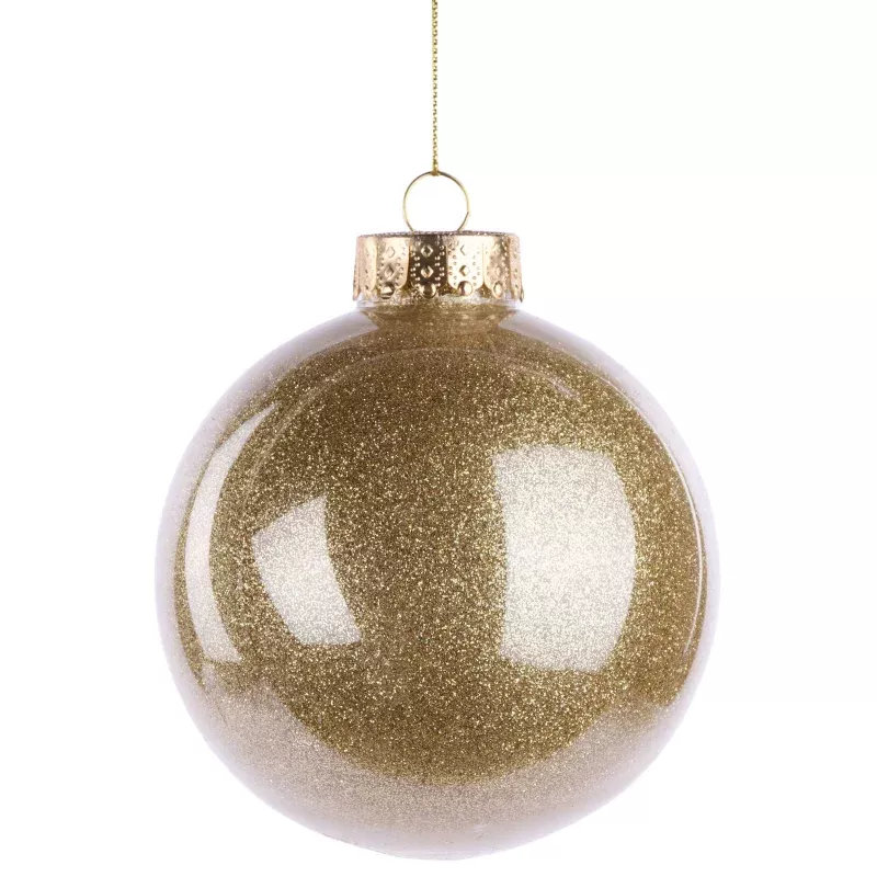 100mm-gold-glitter-lacquer-glass-look-ornament 100MM Gold Glitter Lacquer Glass-Look Ornament