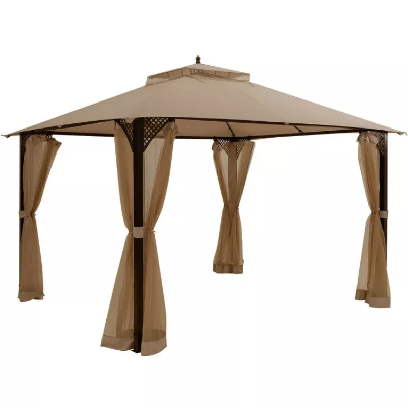 12-ft-x-10-ft-brown-patio-portable-canopy 12 ft. x 10 ft. Brown Patio Portable Canopy