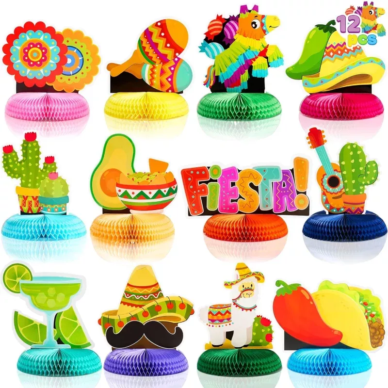 12-pcs-cinco-de-mayo-honeycomb-table-centerpiece 12 Pcs Cinco De Mayo Honeycomb Table Centerpiece