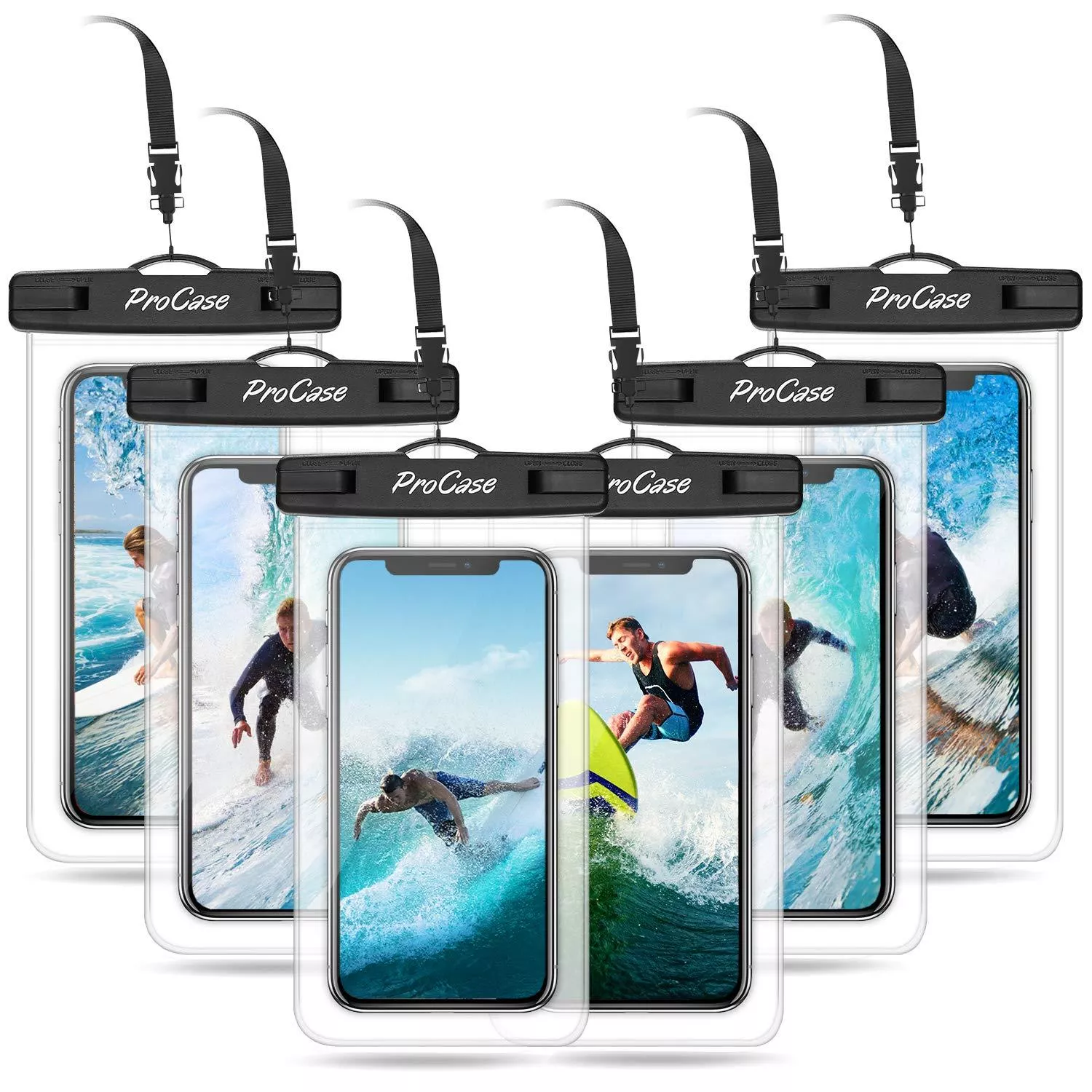 6-pack-universal-waterproof-cellphone-dry-bag-procase (6 Pack) Universal Waterproof Cellphone Dry Bag | ProCase