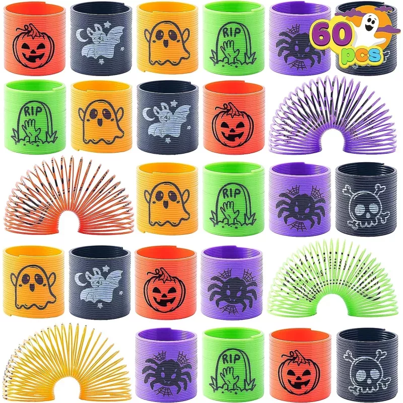 60-pcs-halloween-mini-magic-coil-spring-toys-kids -60 PCS Halloween Mini Magic Coil Spring Toys for Kids